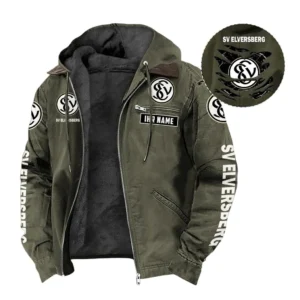 SV 07 Elversberg Hoodie mit Kapuze und Flanell BDE1805092536 - Gr?n
