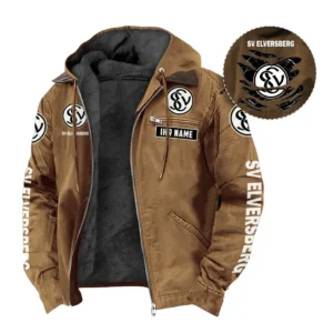 SV 07 Elversberg Hoodie mit Kapuze und Flanell BDE1805092536 - Kamel