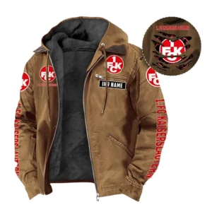 1. FC Kaiserslautern Hoodie mit Kapuze und Flanell BDE1805092537 - Kamel
