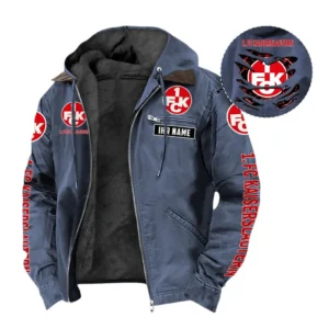 1. FC Kaiserslautern Hoodie mit Kapuze und Flanell BDE1805092537 - Marineblau