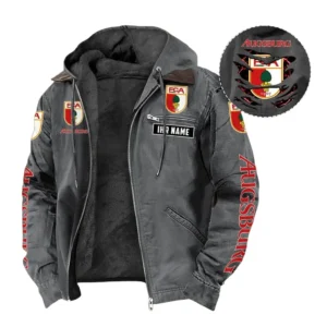 FC Augsburg Hoodie mit Kapuze und Flanell BDE1805092539 - Grau