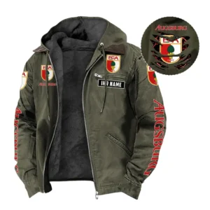 FC Augsburg Hoodie mit Kapuze und Flanell BDE1805092539 - Grün