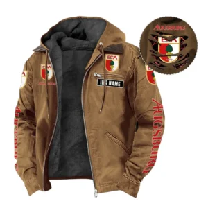 FC Augsburg Hoodie mit Kapuze und Flanell BDE1805092539 - Kamel