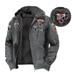 FC Ingolstadt Hoodie mit Kapuze und Flanell BDE1805092541 - Grau