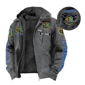 1. FC Saarbr?cken Hoodie mit Kapuze und Flanell BDE1805092543 - Grau