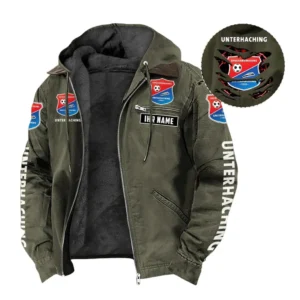 SpVgg Unterhaching Hoodie mit Kapuze und Flanell BDE1805092544 - Grün