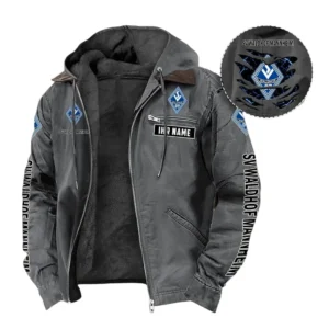 Waldhof Mannheim Hoodie mit Kapuze und Flanell BDE1805092545 - Grau
