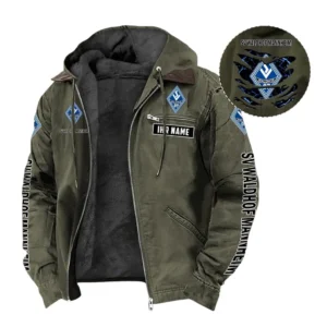 Waldhof Mannheim Hoodie mit Kapuze und Flanell BDE1805092545 - Grün