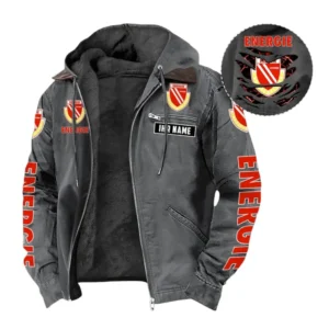 Energie Cottbus Hoodie mit Kapuze und Flanell BDE1805092546 - Grau