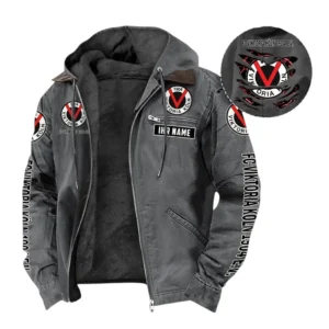 Viktoria Köln Hoodie mit Kapuze und Flanell BDE1805092547 - Grau