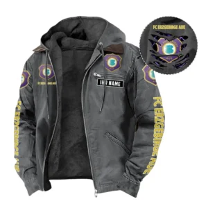 Erzgebirge Aue Hoodie mit Kapuze und Flanell BDE1805092552 - Grau