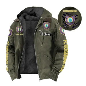 Erzgebirge Aue Hoodie mit Kapuze und Flanell BDE1805092552 - Grün
