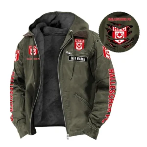 Hallescher FC Hoodie mit Kapuze und Flanell BDE1805092553 - Grün