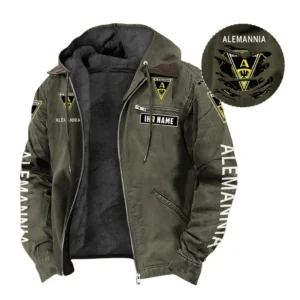 Alemannia Aachen Hoodie mit Kapuze und Flanell BDE1805092555 - Grün