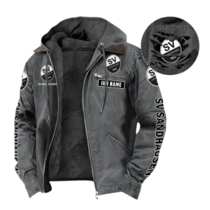 SV Sandhausen Hoodie mit Kapuze und Flanell BDE1805092556 - Grau