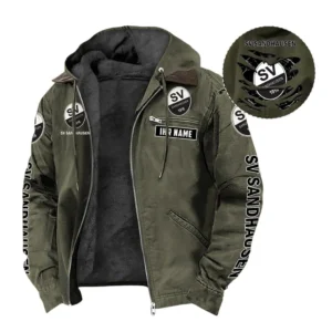 SV Sandhausen Hoodie mit Kapuze und Flanell BDE1805092556 - Grün