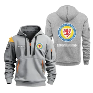 Eintracht Braunschweig Hoodie Reißverschluss, Kapuzenpullover mit Allover-Druck Eintracht Braunschweig BDE3304292507 - Grau