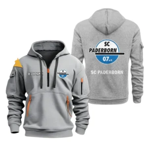 SC Paderborn Hoodie Reißverschluss, Kapuzenpullover mit Allover-Druck SC Paderborn BDE3304292508 - Grau