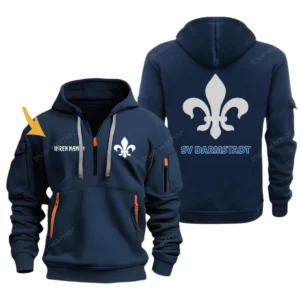 Darmstadt 98 Hoodie Reißverschluss, Kapuzenpullover mit Allover-Druck Darmstadt 98 BDE3304292510 - Marineblau