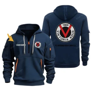 FC Viktoria Koln 1904 e.V Hoodie Reißverschluss, Kapuzenpullover mit Allover-Druck FC Viktoria Koln 1904 e.V BDE3304292512 - Marineblau