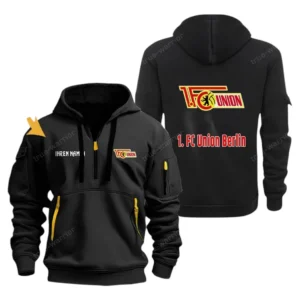 1. FC Union Berlin Hoodie Reißverschluss, Kapuzenpullover mit Allover-Druck 1. FC Union Berlin BDE3304292517 - Schwarz