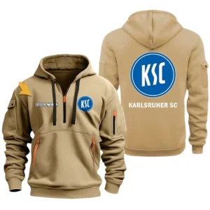 Karlsruher SC Hoodie Reißverschluss, Kapuzenpullover mit Allover-Druck Karlsruher SC BDE3304292524 - Khaki
