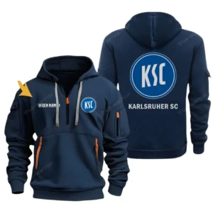 Karlsruher SC Hoodie Reißverschluss, Kapuzenpullover mit Allover-Druck Karlsruher SC BDE3304292524 - Marineblau