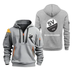SV Sandhausen Hoodie Reißverschluss, Kapuzenpullover mit Allover-Druck SV Sandhausen BDE3304292526 - Grau