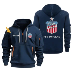FSV Zwickau Hoodie Reißverschluss, Kapuzenpullover mit Allover-Druck FSV Zwickau BDE3304292527 - Marineblau