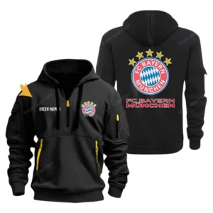 FC Bayern Munchen Hoodie Reißverschluss, Kapuzenpullover mit Allover-Druck FC Bayern Munchen BDE3304292530 - Schwarz