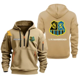 1. FC Saarbrucken Hoodie Reißverschluss, Kapuzenpullover mit Allover-Druck 1. FC Saarbrucken BDE3304292531 - Khaki