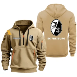 SC Freiburg II Hoodie Reißverschluss, Kapuzenpullover mit Allover-Druck SC Freiburg II BDE3304292532 - Khaki