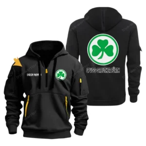 SpVgg Greuther Furth Hoodie Reißverschluss, Kapuzenpullover mit Allover-Druck SpVgg Greuther Furth BDE3304292534 - Schwarz