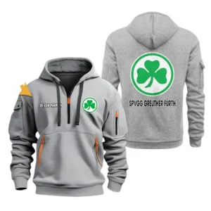 SpVgg Greuther Furth Hoodie Reißverschluss, Kapuzenpullover mit Allover-Druck SpVgg Greuther Furth BDE3304292534 - Grau