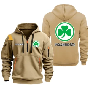 SpVgg Greuther Furth Hoodie Reißverschluss, Kapuzenpullover mit Allover-Druck SpVgg Greuther Furth BDE3304292534 - Khaki
