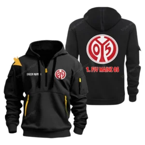 1. FSV Mainz 05 Hoodie Reißverschluss, Kapuzenpullover mit Allover-Druck 1. FSV Mainz 05 BDE3304292535 - Schwarz
