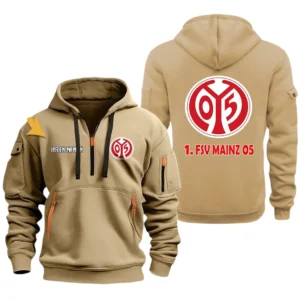 1. FSV Mainz 05 Hoodie Reißverschluss, Kapuzenpullover mit Allover-Druck 1. FSV Mainz 05 BDE3304292535 - Khaki