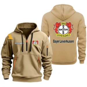 Bayer 04 Leverkusen Hoodie Reißverschluss, Kapuzenpullover mit Allover-Druck Bayer 04 Leverkusen BDE3304292536 - Khaki