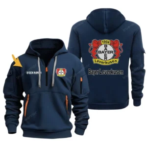 Bayer 04 Leverkusen Hoodie Reißverschluss, Kapuzenpullover mit Allover-Druck Bayer 04 Leverkusen BDE3304292536 - Marineblau