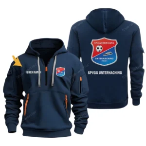 SpVgg Unterhaching Hoodie Reißverschluss, Kapuzenpullover mit Allover-Druck SpVgg Unterhaching BDE3304292537 - Marineblau