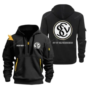 SV 07 Elversberg Hoodie Reißverschluss, Kapuzenpullover mit Allover-Druck SV 07 Elversberg BDE3304292539 - Schwarz