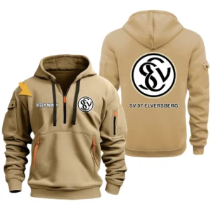 SV 07 Elversberg Hoodie Reißverschluss, Kapuzenpullover mit Allover-Druck SV 07 Elversberg BDE3304292539 - Khaki