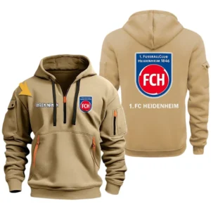 1. FC Heidenheim Hoodie Reißverschluss, Kapuzenpullover mit Allover-Druck 1. FC Heidenheim BDE3304292540 - Khaki