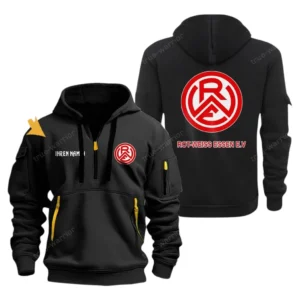 Rot-Weiss Essen e.V Hoodie Reißverschluss, Kapuzenpullover mit Allover-Druck Rot-Weiss Essen e.V BDE3304292541 - Schwarz