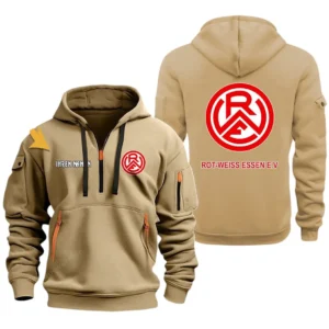 Rot-Weiss Essen e.V Hoodie Reißverschluss, Kapuzenpullover mit Allover-Druck Rot-Weiss Essen e.V BDE3304292541 - Khaki