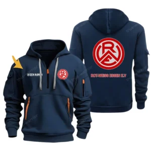 Rot-Weiss Essen e.V Hoodie Reißverschluss, Kapuzenpullover mit Allover-Druck Rot-Weiss Essen e.V BDE3304292541 - Marineblau