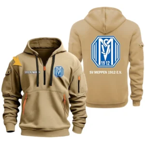 SV Meppen 1912 e.V Hoodie Reißverschluss, Kapuzenpullover mit Allover-Druck SV Meppen 1912 e.V BDE3304292543 - Khaki