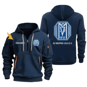 SV Meppen 1912 e.V Hoodie Reißverschluss, Kapuzenpullover mit Allover-Druck SV Meppen 1912 e.V BDE3304292543 - Marineblau