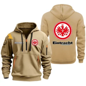 Eintracht Frankfurt Hoodie Reißverschluss, Kapuzenpullover mit Allover-Druck Eintracht Frankfurt BDE3304292547 - Khaki