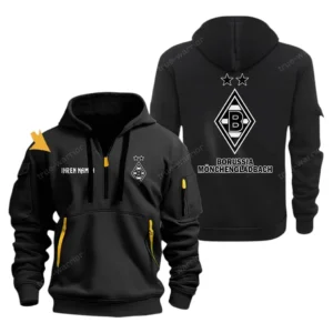 Borussia Monchengladbach Hoodie Reißverschluss, Kapuzenpullover mit Allover-Druck Borussia Monchengladbach BDE3304292548 - Schwarz